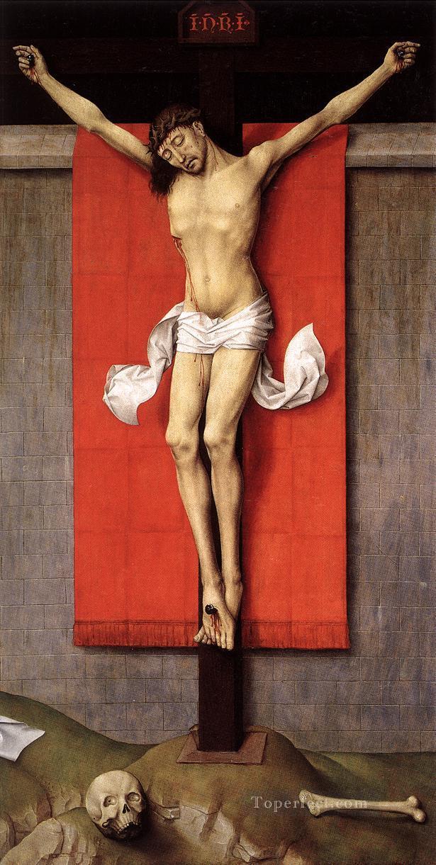 Crucifixión Díptico panel derecho pintor religioso Rogier van der Weyden religioso cristiano Pintura al óleo
